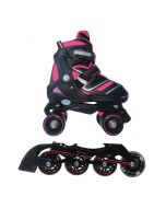 In 2-in-1-Inlineskates umwandelbare Rollschuhe REVERSE Fuchsia Größe M NEXTREME